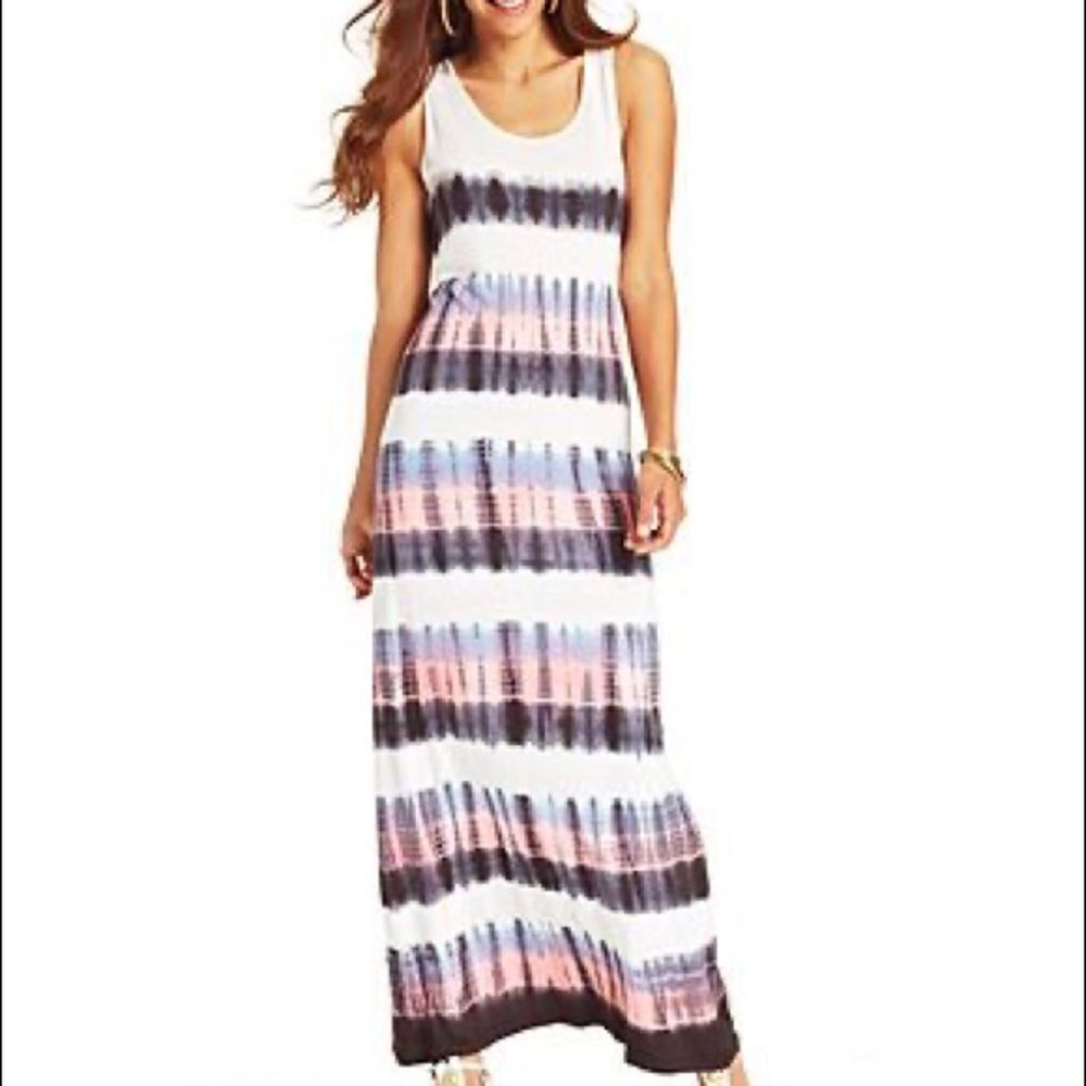 ✨ Pink Rose Juniors' Tie-Dye-Print Maxi Dress✨